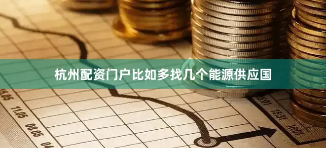 杭州配资门户比如多找几个能源供应国
